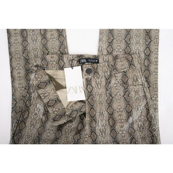 Zara Snake Print Boot Cut Pants - Brown and Black - Picture 7 of 11